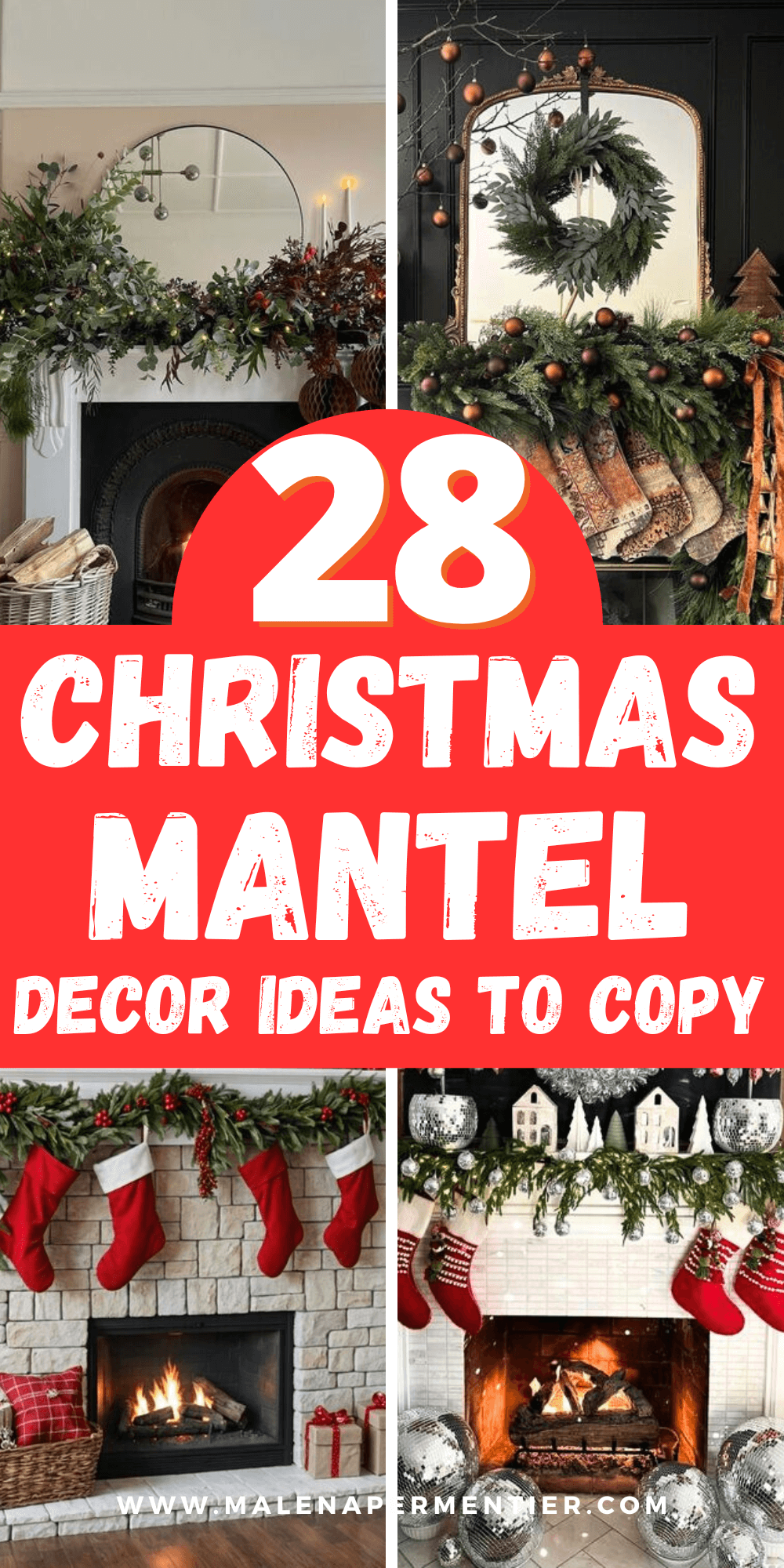 28 Delightful Christmas Mantel Decor Ideas for a Festive Home