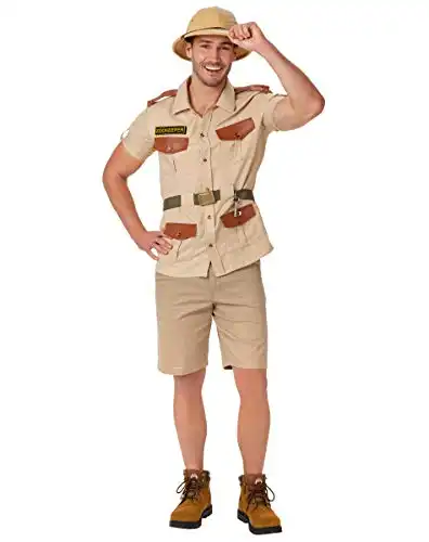 Spirit Halloween Adult Zookeeper Costume | Safari Costume | Zookeep Cosplay | Park Ranger Outfit | Archaeologist Costume | Plus Size Outfit