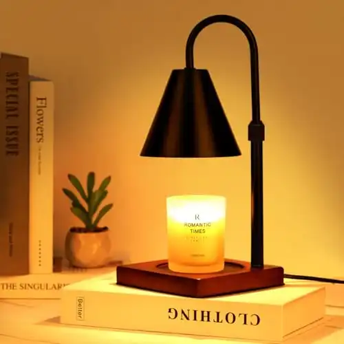 Modern Candle Warmer Lamp with Timer, Adjustable Dimmable Candle Lamp Warmer, Women Gifts for Christmas Xmas, Black Lamp Warmer Gifts for Mom, Men Candle Lamp, Home Decor for Bedroom Living Room Decor