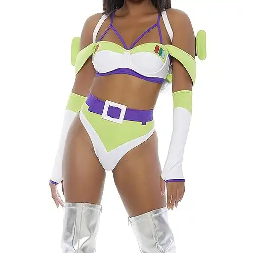 Forplay Women To Infinity Sexy Astronaut Movie Character Adult Sized Costumes, White, Medium/Large US