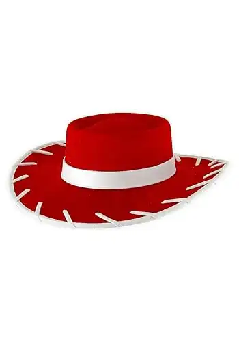 Disney Toy Story Jessie Costume Hat - Red Velvet Hat with White Lacing