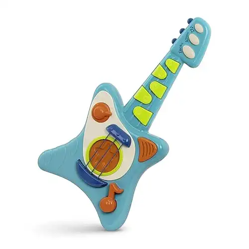 Battat- Toy Guitar For Toddlers, Kids, Children Play Guitar With Songbook Acoustic, Electric, And Song Modes- Lil' Rocker's Guitar 2 Years +