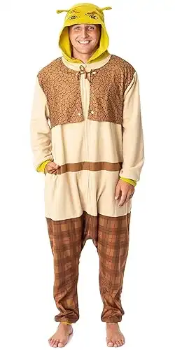 INTIMO DreamWorks Shrek Mens' Movie Film Character Costume Footless Sleep Union Suit