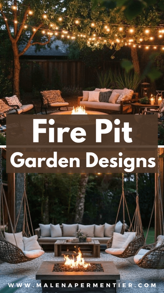 Fire pit garden design backyard