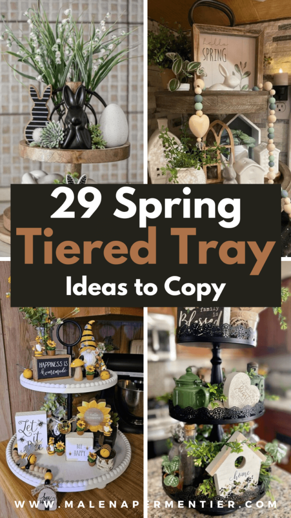 Spring Tiered Tray decor ideas