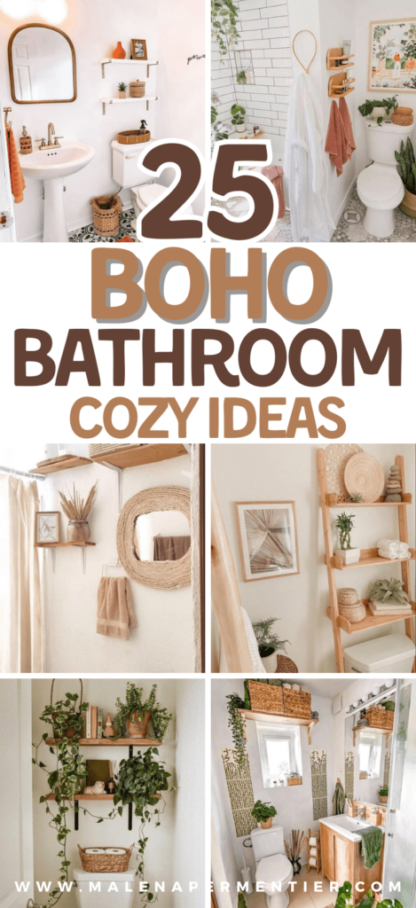 cozy boho bathroom decor