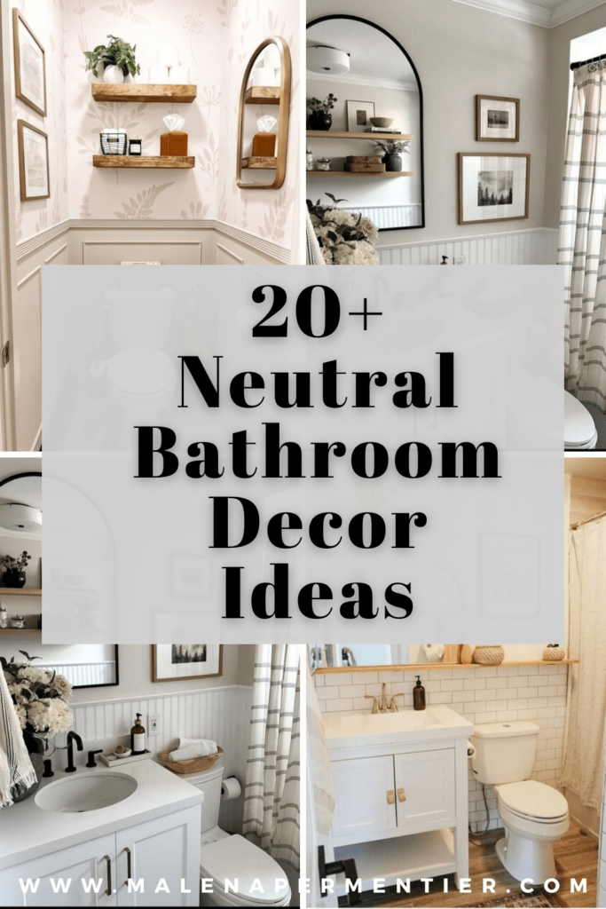 neutral calming bathroom decor