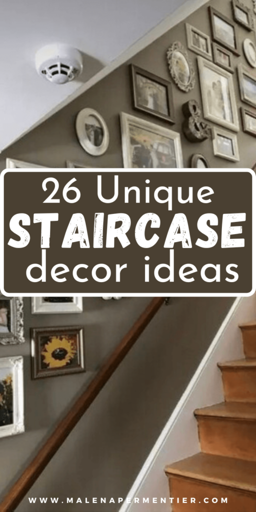 unique above staircase decor 