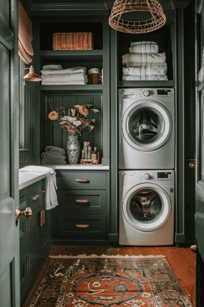 28 Functional Stacked Washer And Dryer Laundry Room Ideas