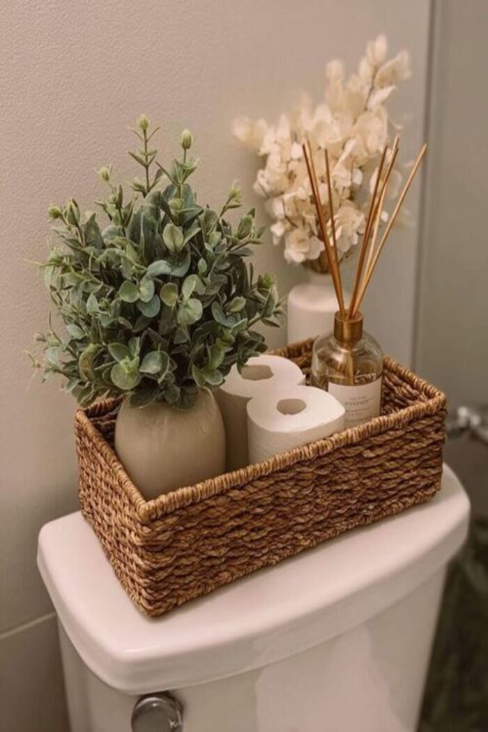 12 Back Of  Toilet Decor Ideas For Your Bathroom That Look Cute